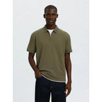 Polo Selected SLHFAVE Zip Kalamata - Cloud Dancer