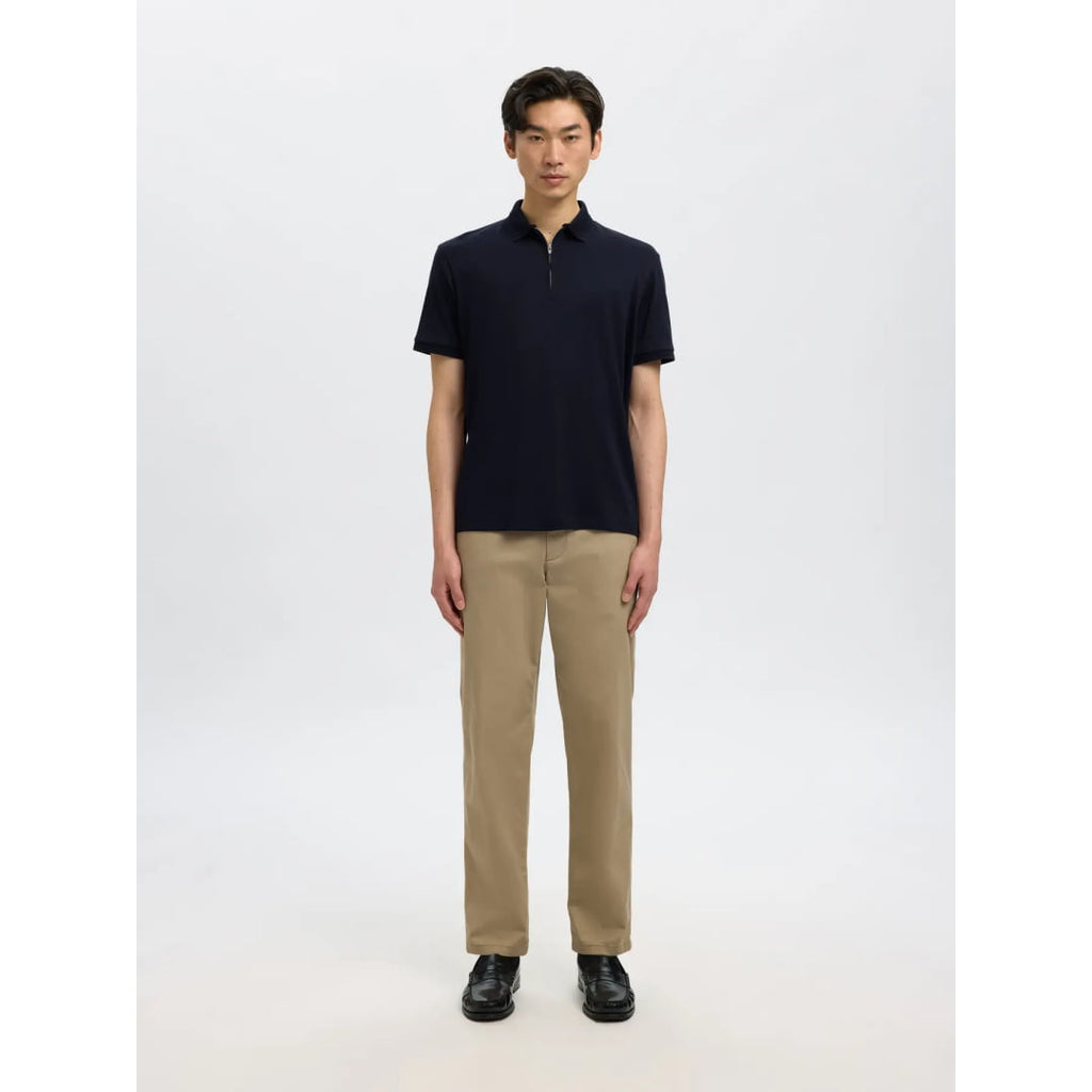 Polo Selected SLHFAVE Zip Sky Captain - Slhfave Black