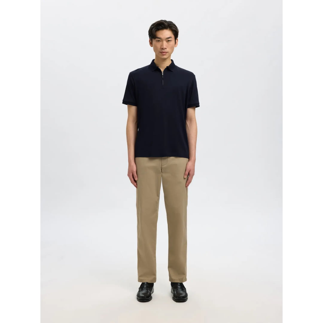 Polo Selected SLHFAVE Zip Sky Captain - Slhfave Black