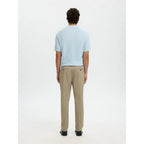 Polo Selected SLMCRAN SS Knit Structure Zip Skyway