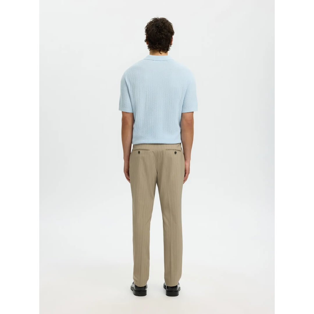 Polo Selected SLMCRAN SS Knit Structure Zip Skyway