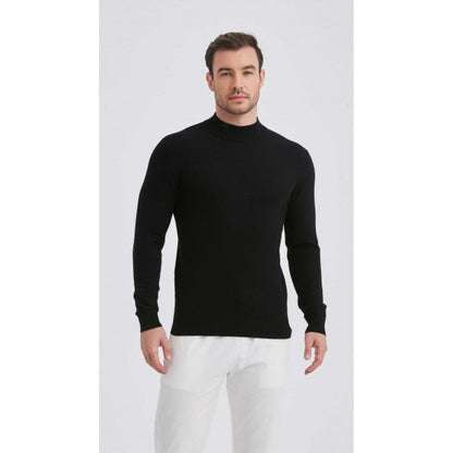 Pull Col Cheminé NOOS 6735 Noir - Chemise Noos 5044 Motif
