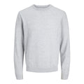 Pull Jack & Jones JJEPERFECT Wool Knit Crew Neck Light Grey