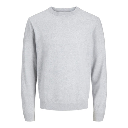 Pull Jack & Jones JJEPERFECT Wool Knit Crew Neck Light Grey