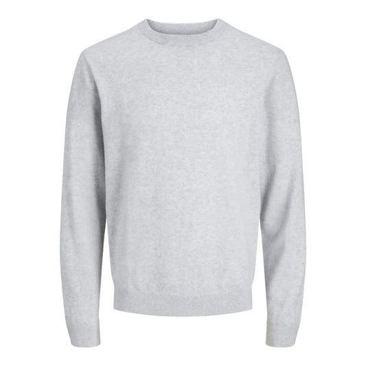 Pull Jack & Jones JJEPERFECT Wool Knit Crew Neck Light Grey