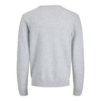 Pull Jack & Jones JJEPERFECT Wool Knit Crew Neck Light Grey