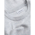 Pull Jack & Jones JJEPERFECT Wool Knit Crew Neck Light Grey