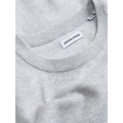 Pull Jack & Jones JJEPERFECT Wool Knit Crew Neck Light Grey