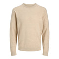 Pull Jack & Jones JJEPERFECT Wool Knit Crew Neck Oatmeal