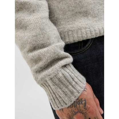 Pull Jack & Jones JJESOHO Ollie Knit Crew Neck Light Grey
