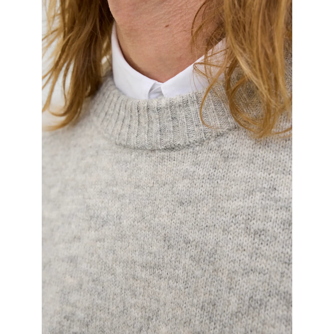 Pull Jack & Jones JJESOHO Ollie Knit Crew Neck Light Grey