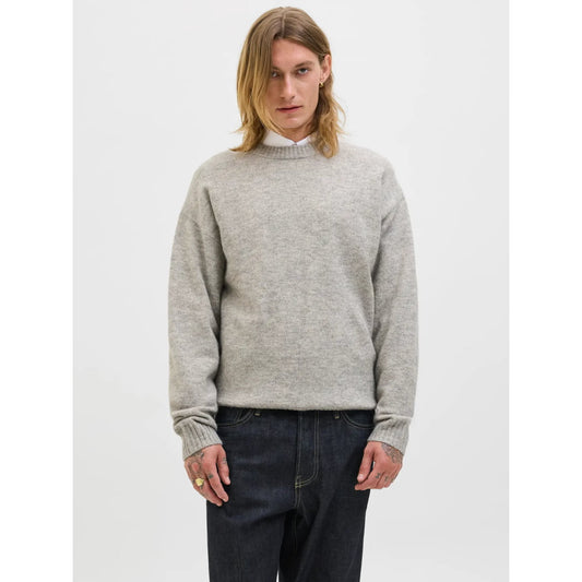 Pull Jack & Jones JJESOHO Ollie Knit Crew Neck Light Grey