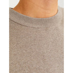 Pull Jack & Jones JPRBLAMILANO Stitch Knit Crew Greige