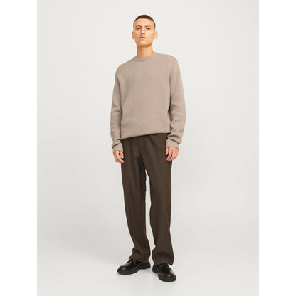Pull Jack & Jones JPRBLAMILANO Stitch Knit Crew Greige