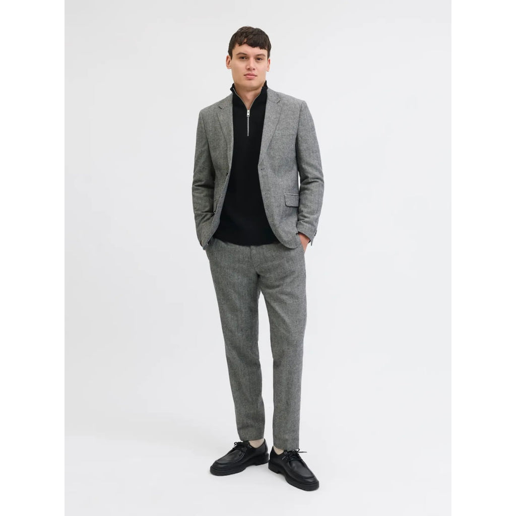 Pull Jack & Jones JPRBLAMILANO Stitch Knit Half Zip Black