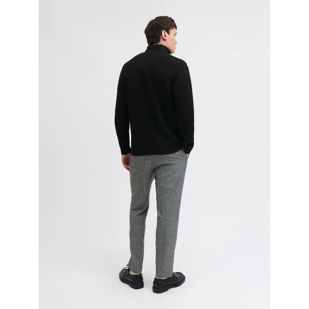 Pull Jack & Jones JPRBLAMILANO Stitch Knit Half Zip Black