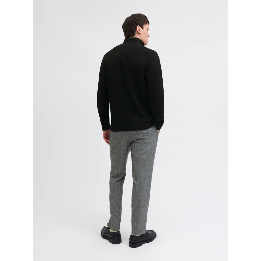 Pull Jack & Jones JPRBLAMILANO Stitch Knit Half Zip Black