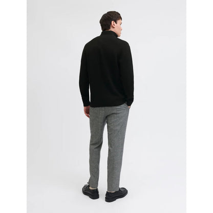 Pull Jack & Jones JPRBLAMILANO Stitch Knit Half Zip Black