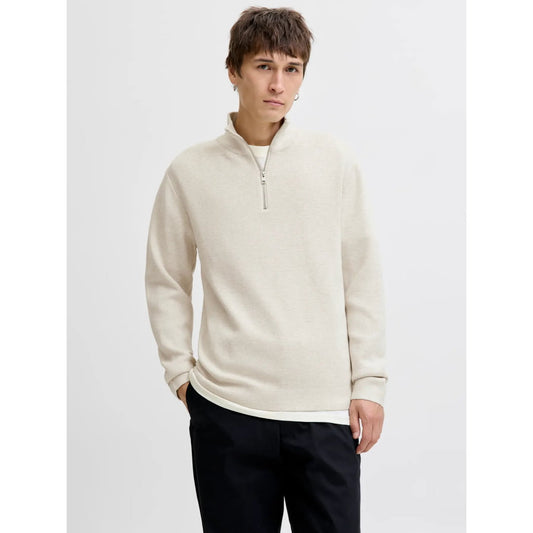 Pull Jack & Jones JPRBLAMILANO Stitch Knit Half Zip Cloud