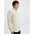 Pull Jack & Jones JPRBLAMILANO Stitch Knit Half Zip Cloud