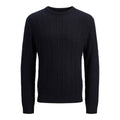 Pull Jack & Jones JPRBLULAMBSWOOL Knit Cable Crew Night Sky