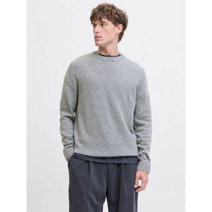 Pull Jack & Jones JPRBLULAMBSWOOL Knit Crew Medium Grey