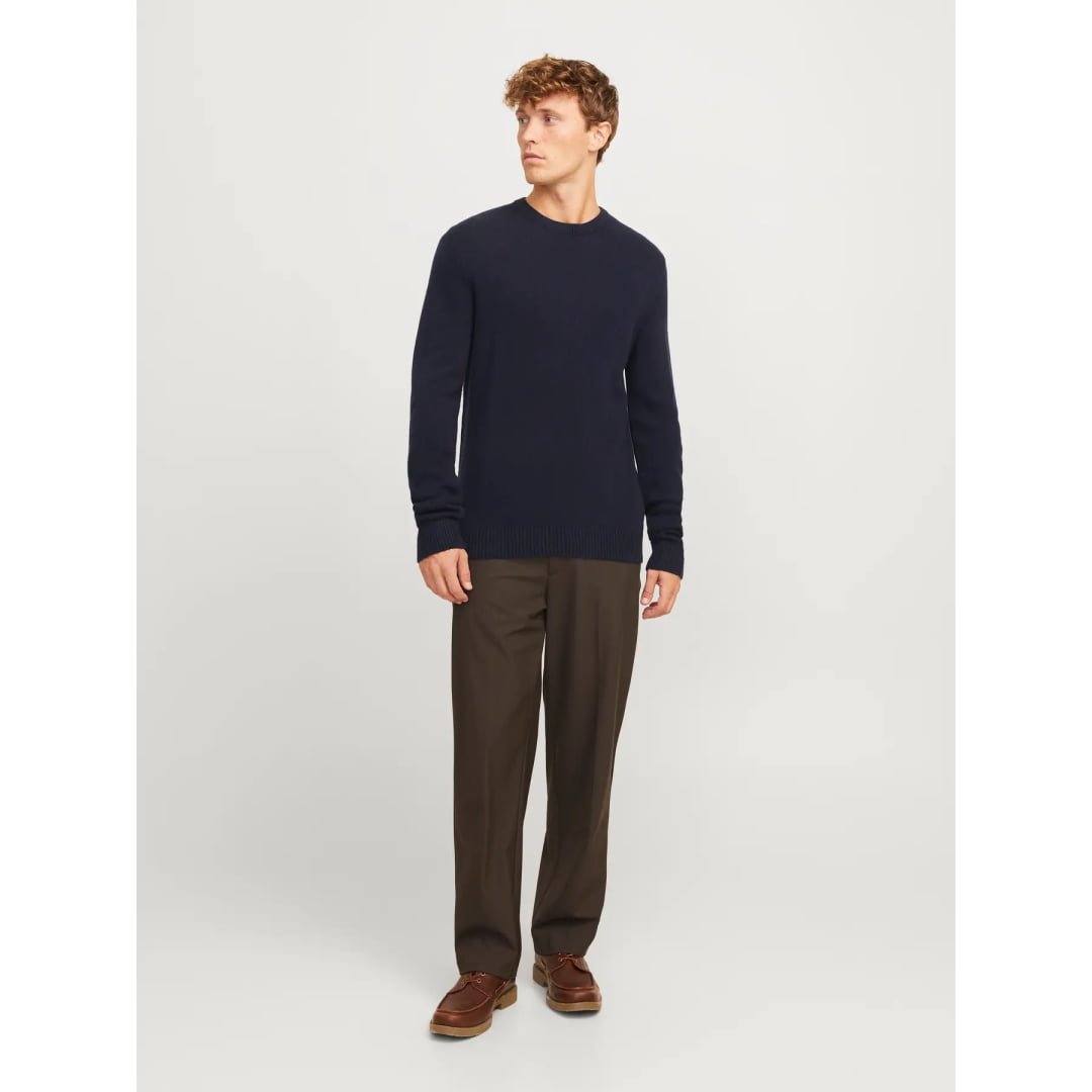 Pull Jack & Jones JPRBLULAMBSWOOL Knit Crew Night Sky