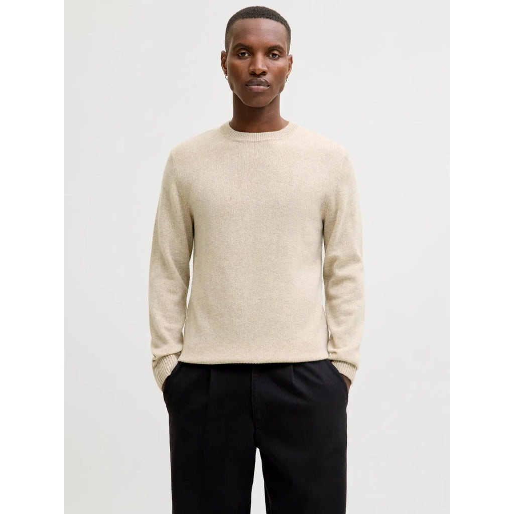 Pull Jack & Jones JPRBLULAMBSWOOL Knit Crew Silver Lining