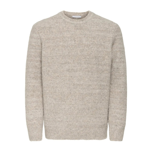 Pull Only & Sons Onsbay Reg Crew Knit Turtledove Silver