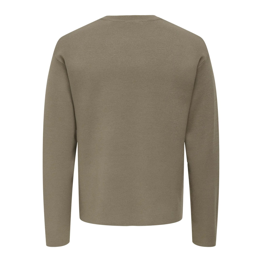 Pull Only & Sons Onscooper Relax 12 Crew Knit Walnut