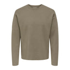 Pull Only & Sons Onscooper Relax 12 Crew Knit Walnut