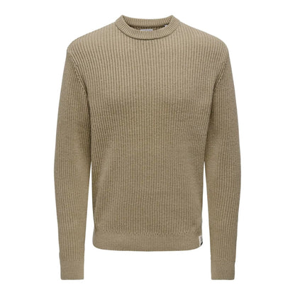 Pull Only & Sons Onsfergal Life Reg 7 Rib Crew Knit