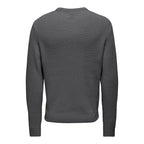 Pull Only & Sons Onsfergal Life Reg 7 Rib Crew Knit Grey