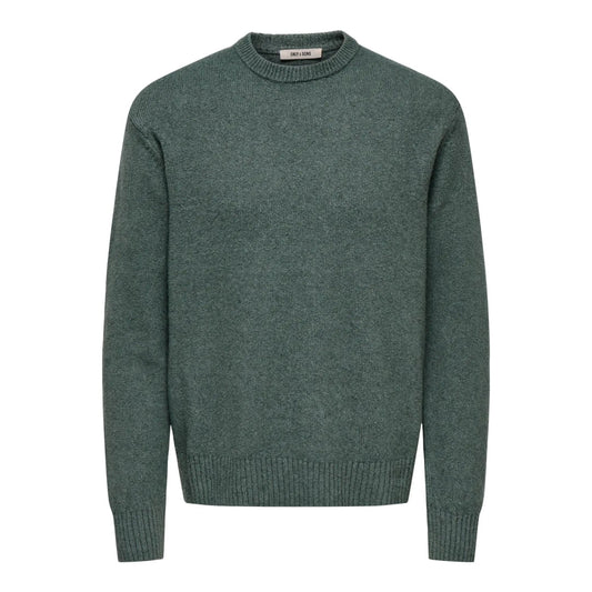 Pull Only & Sons Onsjames Rlx Crew Knit Castor Gray