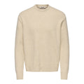 Pull Only & Sons Onsjames Rlx Crew Knit Oatmeal