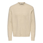 Pull Only & Sons Onsjames Rlx Crew Knit Oatmeal