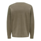 Pull Only & Sons Onslamai 12 Pocket Crew Knit Desert Taupe