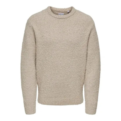 Pull Only & Sons Onsrory Vin 5 Boucle Crew Silver Lining