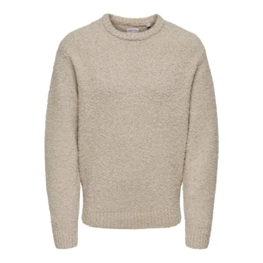 Pull Only & Sons Onsrory Vin 5 Boucle Crew Silver Lining