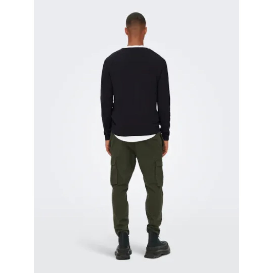 Pull Only & Sons Onswyler Life Reg 14 Crew Knit Black