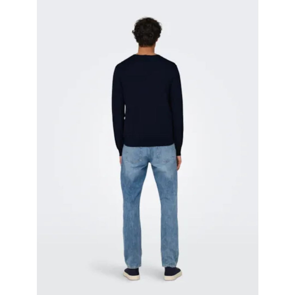 Pull Only & Sons Onswyler Life Reg 14 Crew Knit Dark Navy