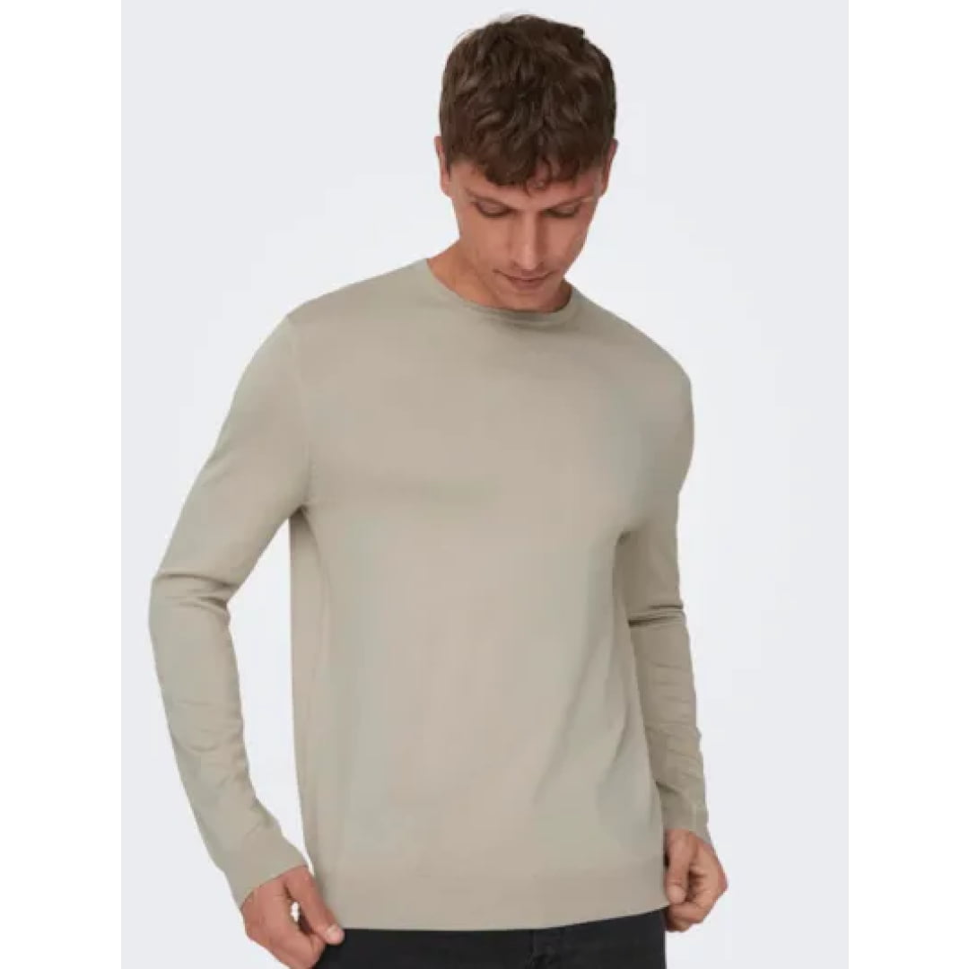 Pull Only & Sons Onswyler Life Reg 14 Crew Knit Silver