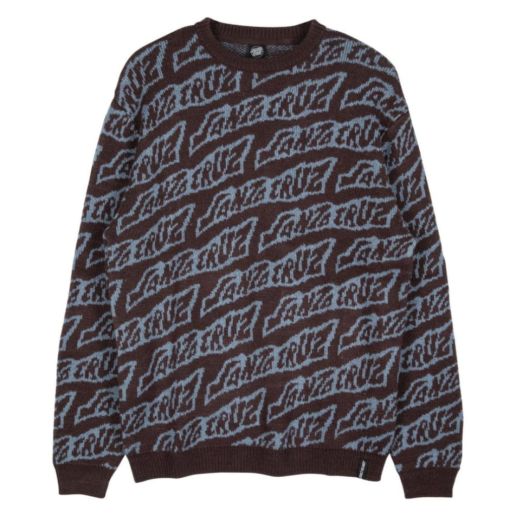 Pull Santa Cruz Knit Crew Creep Repeat Blackcurrant