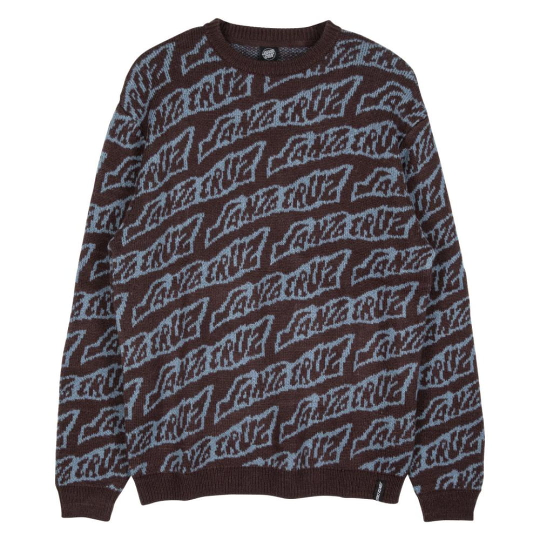 Pull Santa Cruz Knit Crew Creep Repeat Blackcurrant