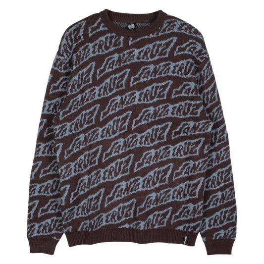 Pull Santa Cruz Knit Crew Creep Repeat Blackcurrant