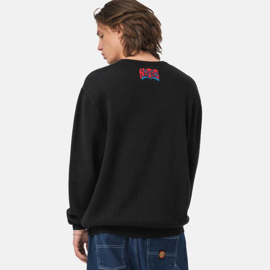 Pull Santa Cruz Natas SC Panther Knit Crew Black Sc
