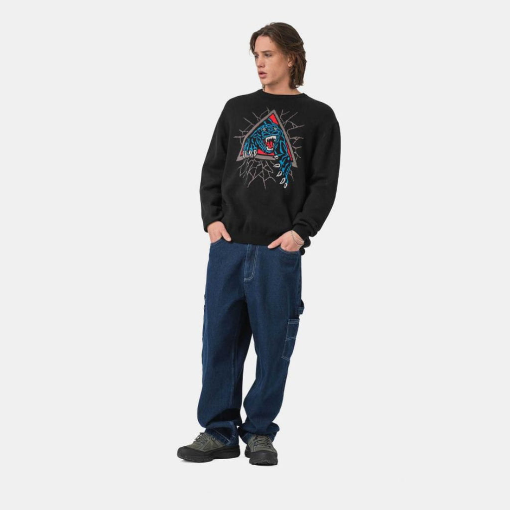 Pull Santa Cruz Natas SC Panther Knit Crew Black Sc