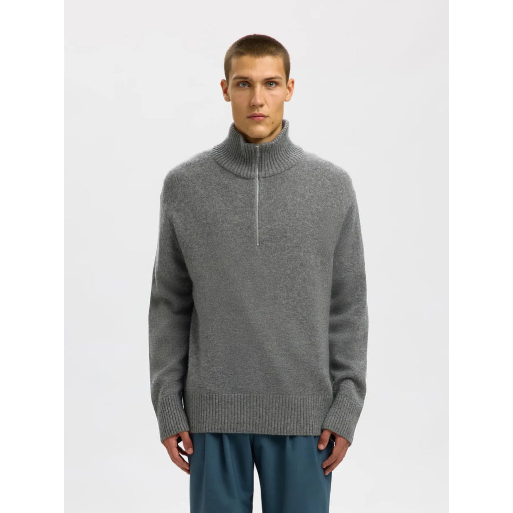 Pull Selected SLHCALLE Relaxed Cashmere Blend Half Zip