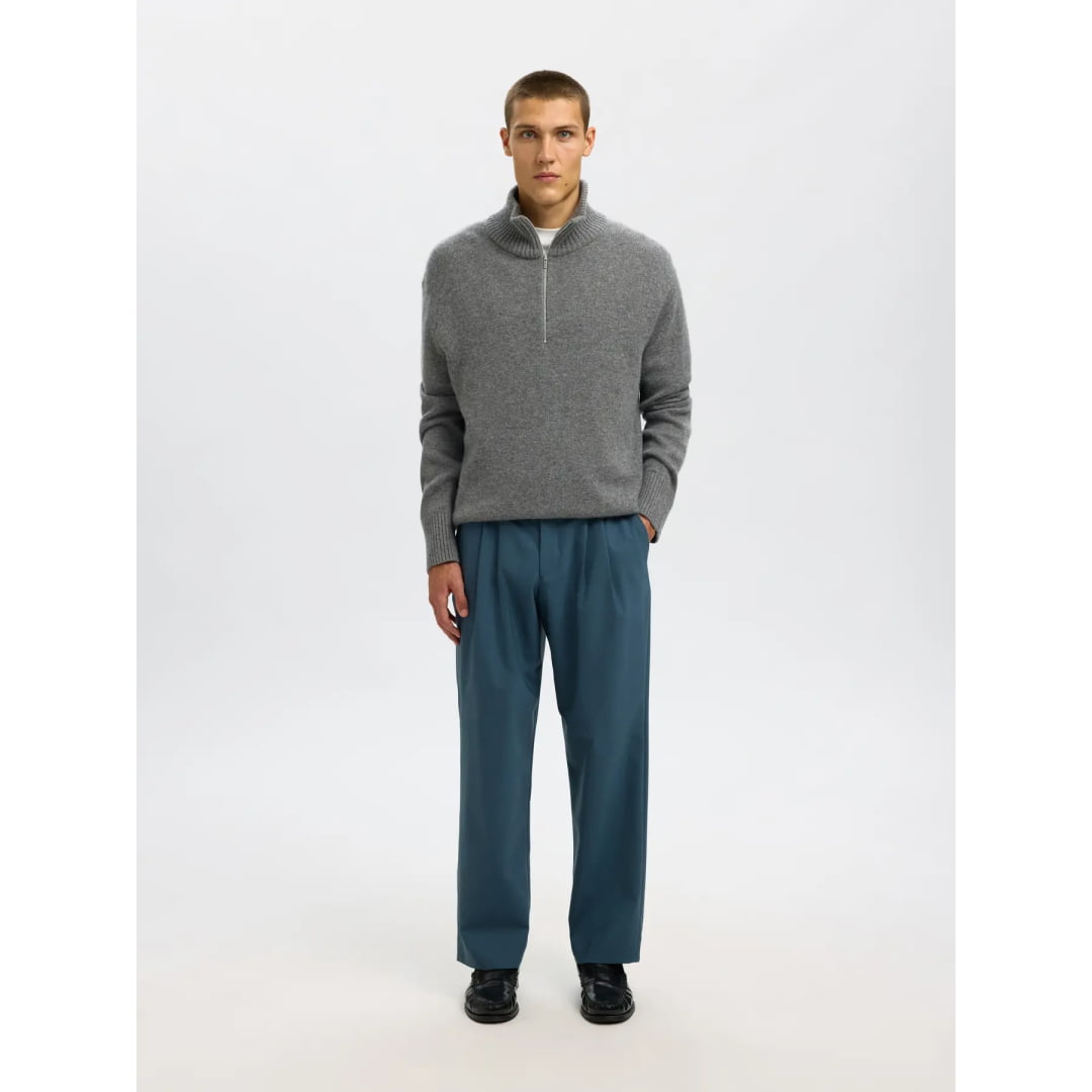 Pull Selected SLHCALLE Relaxed Cashmere Blend Half Zip