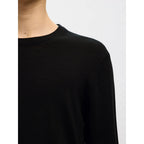 Pull Selected SLHTRAY Merino Crew Neck Black - Slhtray